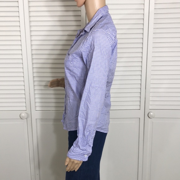 Frank & Eileen Barry Checkered Button-Down Purple Shirt XS - Picture 12 of 14